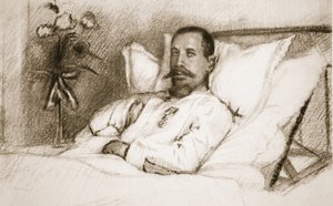 En leder, hvis sårede Sir Ian Hamilton har kaldt en katastrofe: General Gouraud, på hospitalet i Paris, fra The Illustrated War News, 1915 litho