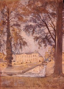 Chateau de Bombon, nær Melun, Frankrig, 7. august 1918 (akvarel på papir)