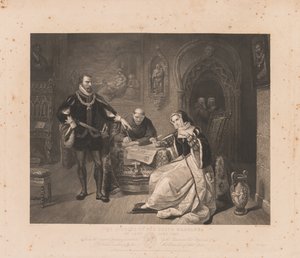 Underskrivelse af Lady Jane Grays dødsdom af Charles Kennedy Burt