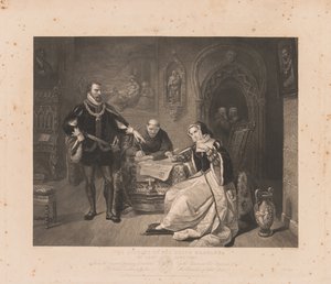 Signing of the Death Warrant of Lady Jane Gray. dani af Charles Kennedy Burt