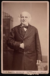 Portræt af pastor Samuel Kramer 1808-1891, før 1891. af Charles L Kempf