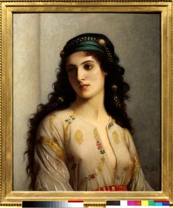 jøde fra Tanger til Marokko. Maleri af Charles Landelle (1812-1908)