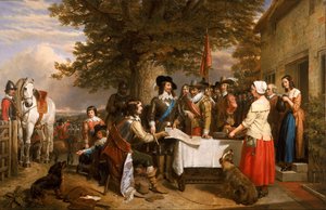 Aftenen for slaget ved Edge Hill, 1642, 1845