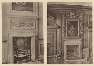Belton House, Grantham, To skorstensstykker af Charles Latham