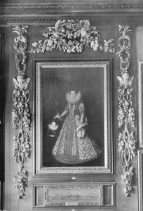 Portræt af ærkehertuginden Isabella ved Hampton Court af Charles Latham