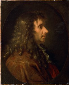 Moliere (Profilportræt af Jean-Baptiste Poquelin (1622-1673). Maleri, ca. 1660. af Charles Le Brun