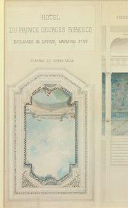 Projekt for hotellet i Prince Georges Bibesco af Charles Le Coeur