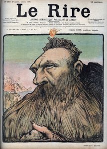 Auguste Rodin (1840-1917) billedhugger Augustus - tegneserie af Charles Leandre (1862-1934) i "" Le Rire"" af 4. juni af Charles Leandre