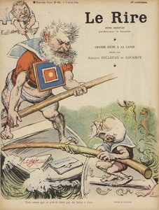 Karikatur af de franske politikere Camille Pelletan og Edouard Lockroy. Illustration til Le Rire