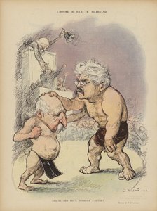 Karikatur af de franske politikere Emile Combes og Alexandre Millerand. Illustration til Le Rire