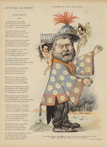 Karikatur af den franske socialistiske politiker Jean Jaures. Illustration til Le Rire