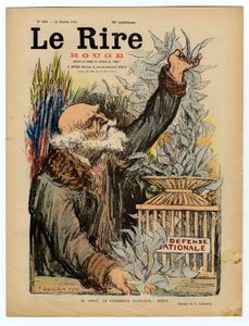 Cover af "" Den røde latter", Satirisk i farver af Charles Leandre