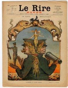Cover af "" Den røde latter", Satirisk i farver af Charles Leandre
