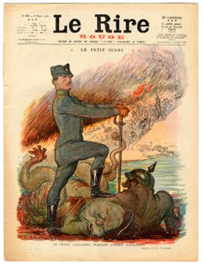 Cover af "" Den røde latter", Satirisk i farver af Charles Leandre