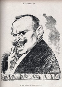 Dreyfus-sag - Den mest uddannede af undersøgelsesdommere - Paul Bertulus 1851-1917 - Fransk dommer - Karikatur af Charles Leandre (1862-1934) i "" Le Rire"" nummer 197 de 1898 af Charles Leandre