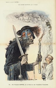 Francois Coppee, fransk forfatter og nationalist, illustration for Le Rire