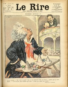 Illustration til forsiden af Le Rire, 07/02/1920 - Statsmand - David Lloyd George og Ebert Friedrich (1871-1925) af Charles Leandre