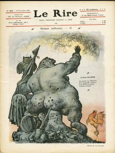 Illustration af Charles Leandre (1862-1934) til forsiden af Le Rire af Charles Leandre