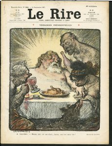 Illustration af Charles Leandre (1862-1934) til forsiden af Le Rire af Charles Leandre