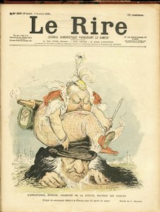 Illustration af Charles Leandre (1862-1934) til forsiden af Le Rire af Charles Leandre