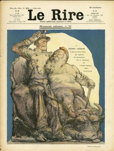 Illustration af Charles Leandre (1862-1934) til forsiden af Le Rire, 09/05/08 - Armee - Vache, Cherie Henry (1867-1936) af Charles Leandre