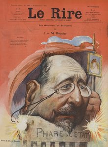 Maurice Rouvier, fransk politiker. Illustration til Le Rire