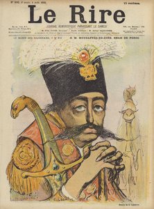 Mozaffer-ed-Din, Shah af Persien, Illustration for Le Rire