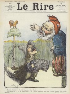 Kongen af Italien og Frankrigs præsident. Illustration til Le Rire