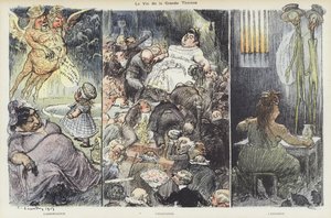 Svindleren Therese Humberts liv. Illustration til Le Rire