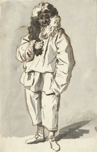 Roman Polichinelle i fastelavnskostume af Charles Louis Clerisseau