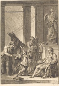 Bonden af Charles Louis Lingée after Jean Honoré Fragonard