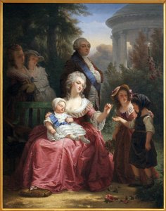 Den franske kongefamilie i Trianon, ca. 1860