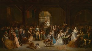 Navneopråb for terrorens sidste ofre, ca. 1850. af Charles Louis Müller