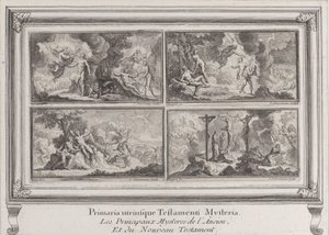 Fire bibelske scener: de vigtigste mysterier i Det Gamle og Nye Testamente Les principaux..., 1680-1728.