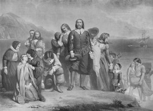Pilgrimsfædrenes landgang, c1848, 1911