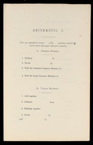 Arithmetic, Oxford University Press, ca. 1870 (tryk) af Charles Lutwidge Dodgson