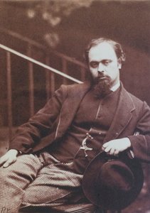 Dante Gabriel Rossetti, fotograferet af Lewis Carroll af Charles Lutwidge (1832-98) Dodgson