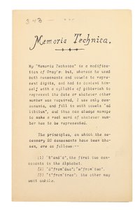 Memoria Technica, Oxford af Charles Lutwidge Dodgson