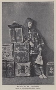 Xie Kitchin som kineser (s/h-billede) af Charles Lutwidge Dodgson