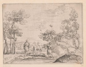 Flyvning til Egypten af Charles Macé (attributed to)