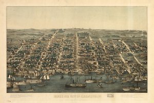 Udsigt i fugleperspektiv over Alexandria, Va. LOC 81694373 af Charles Magnus
