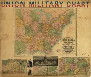 Komplet kort over jernbaneveje og vandløb i USA og Canada. LOC 98688331 af Charles Magnus