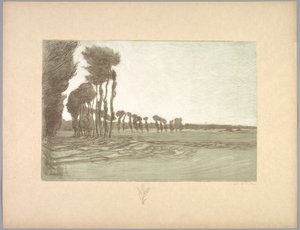 Suite de Paysages: Landskab, Plade 5, Remarque, Tre hvedestilke