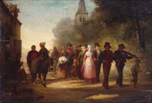 Landsbyens ægteskab, 1872 af Charles Marie Lhuillier