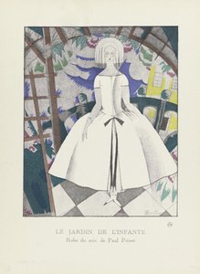 Le Jardin de lInfante, fra en samling af modeplader, 1920 (stenciltryk) af Charles Martin