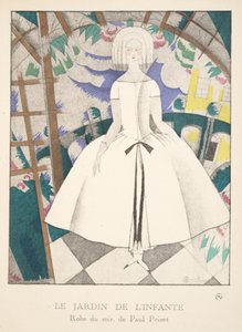 Le Jardin de lInfante, fra en samling af modeplader, 1920 (stenciltryk) af Charles Martin