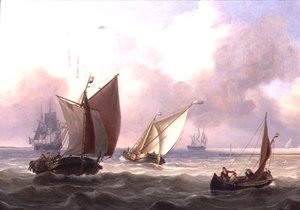 Dutch Pinks i en dønning fra en anløbsbro