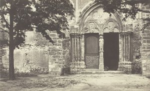 Villeneuve le Comte Kirke, Seine-et-Marne Kirke Villeneuve le Comte, Seine-et-Marne, 1862. af Charles Marville