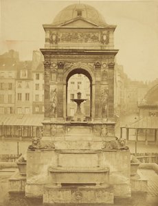 Facaden på De Uskyldiges Fontæne, Paris af Charles Marville