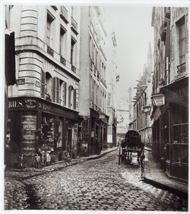 Rue Saint-Severin, fra Rue de la Harpe, Paris, 1858-78 af Charles Marville